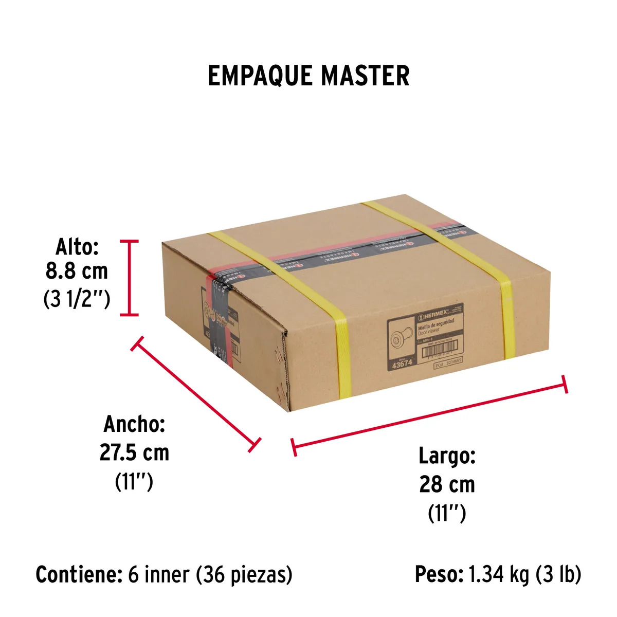Mirilla de Seguridad Cromo Mate MIRI-3 Truper - 43674