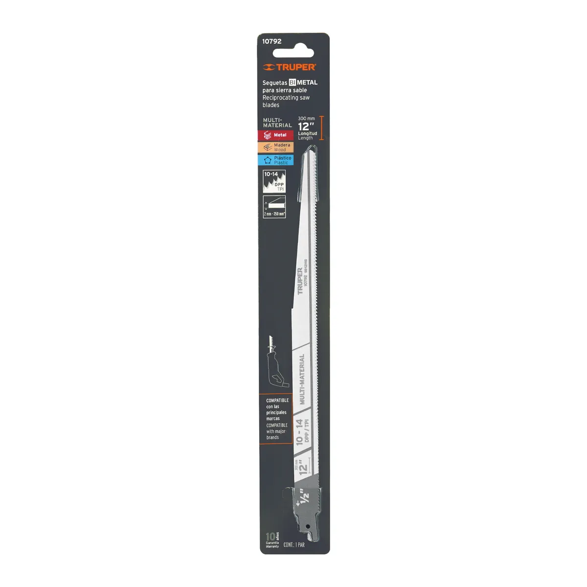Segueta para Sierra Sable 12" 10-14 DPP SE-1214G Truper - 10792