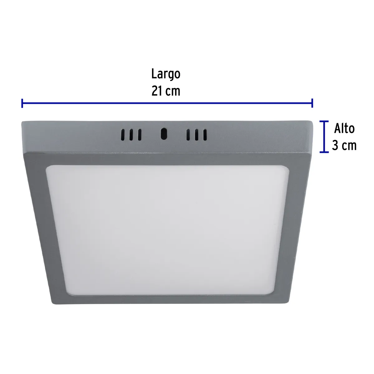 Luminario LED de Plafón 18 W Cuadrado Gris Volteck - 47448