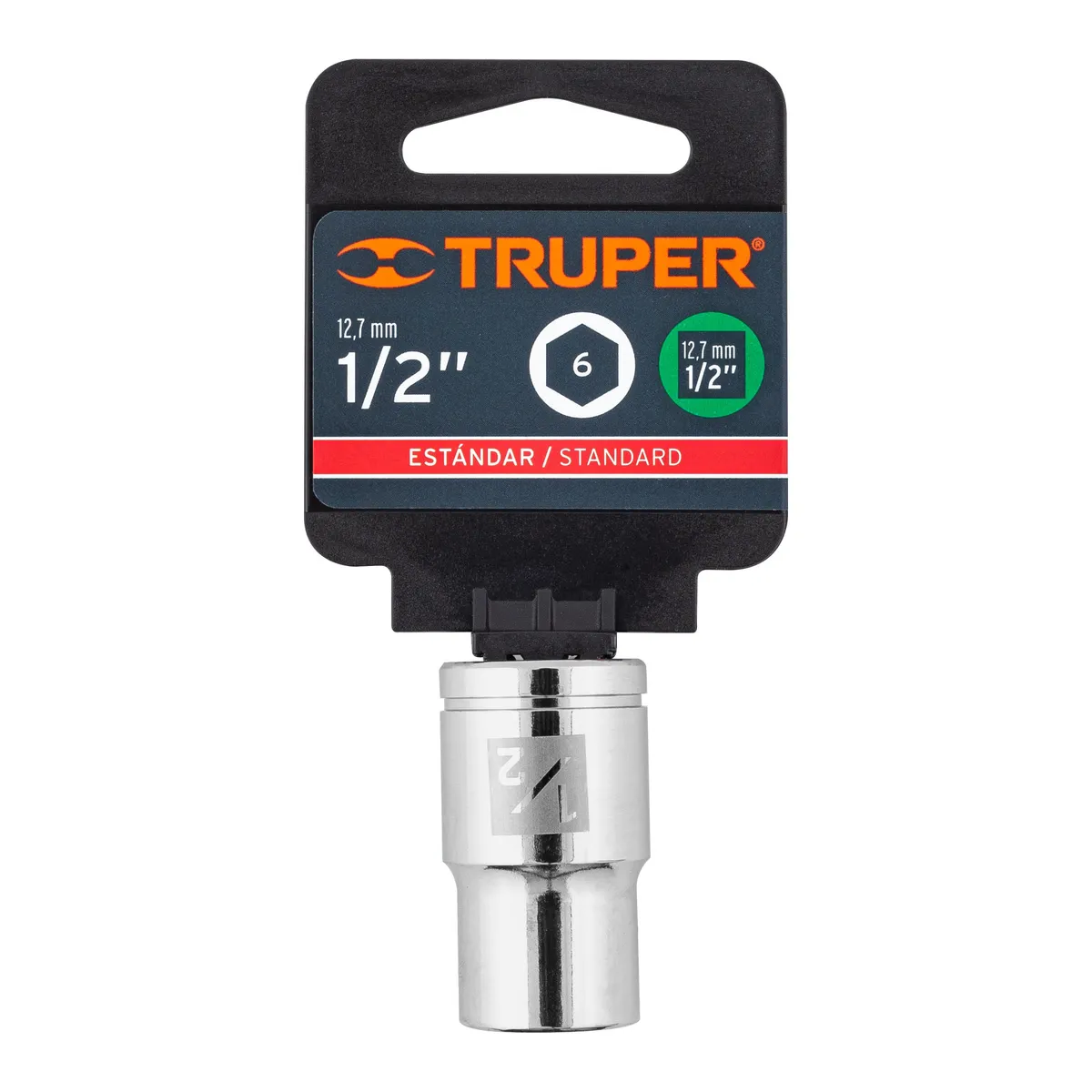 Dado de 1/2" 6 Puntas Cuadro 1/2" Truper - 13232