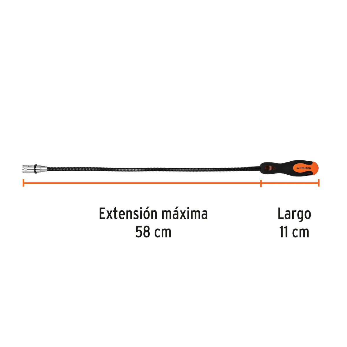 Imán Flexible de Acero con LED 3 kg Truper - 15326