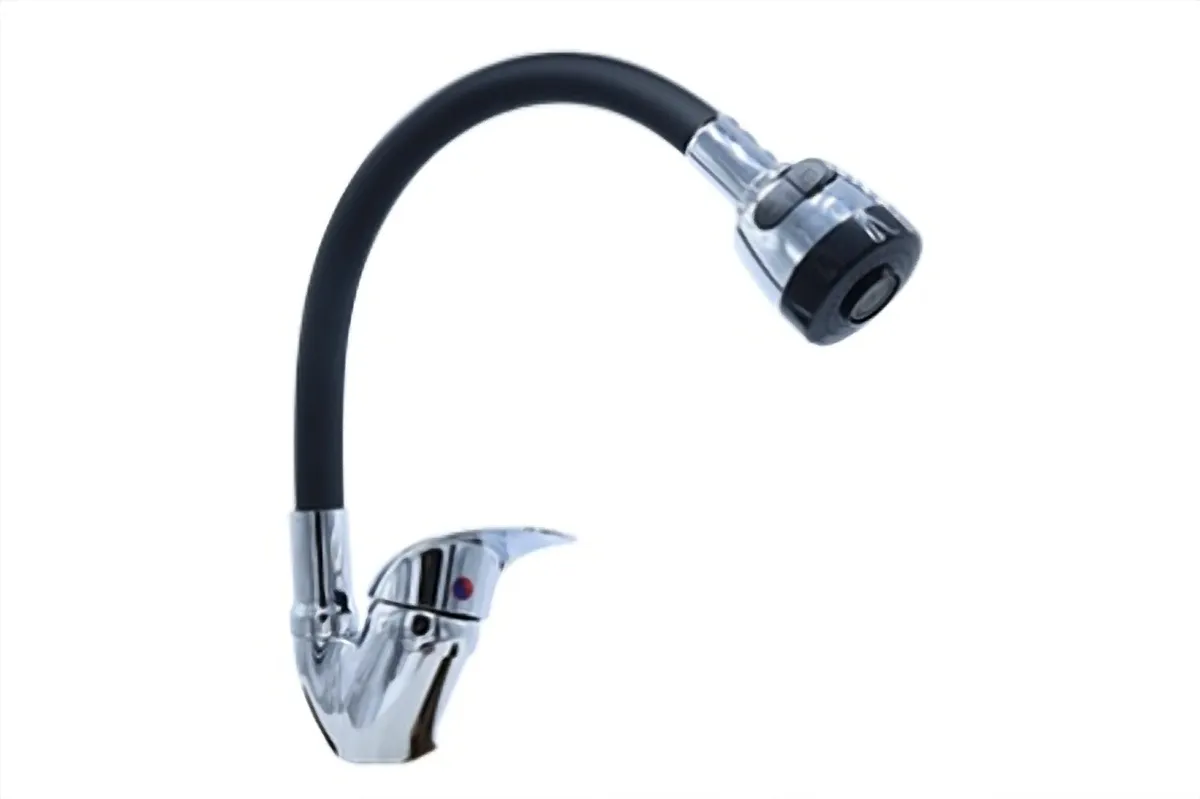 Monomando para Lavabo y Fregadero con Cuello Flexible Negro MEER - MZM8203F