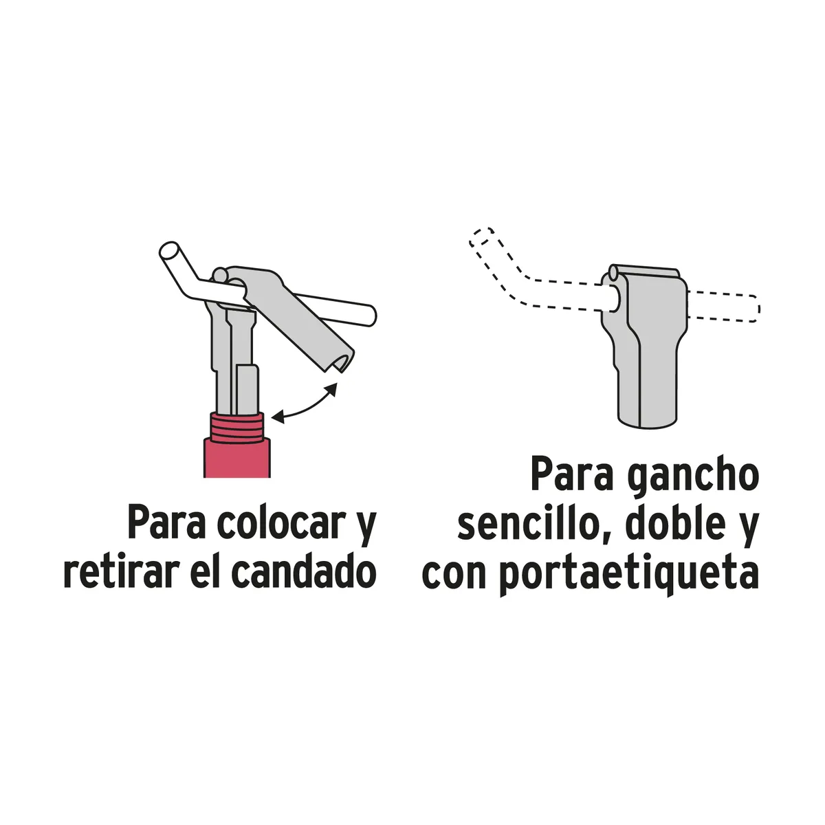 Caja con 100 Candados para Gancho y 1 Llave Truper - 43369