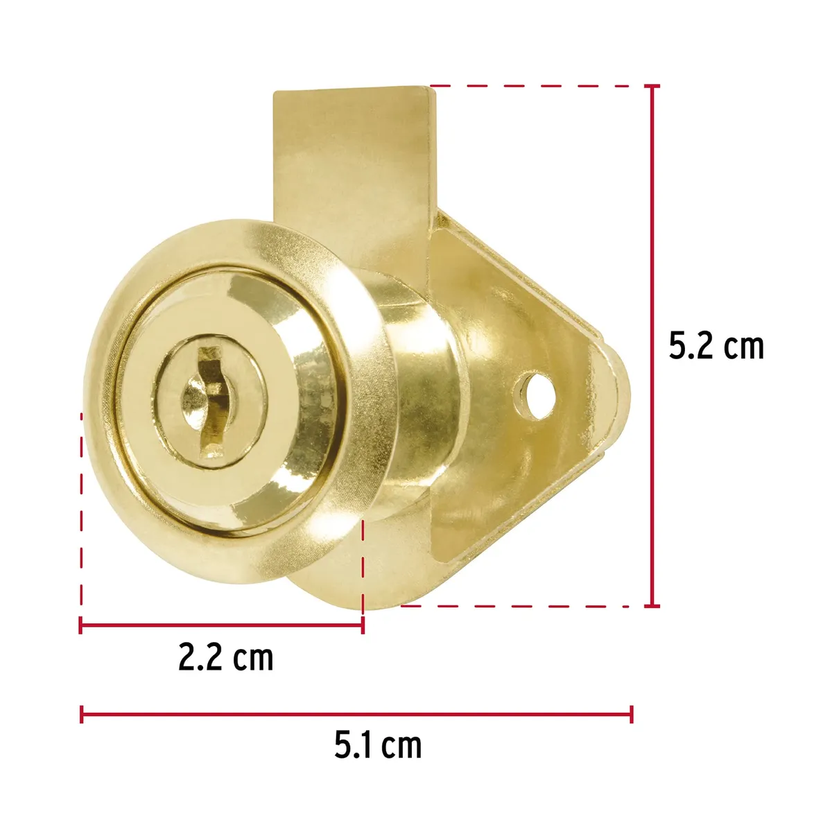 Cerradura para Mueble MOD-21 Latón Hermex - 23505