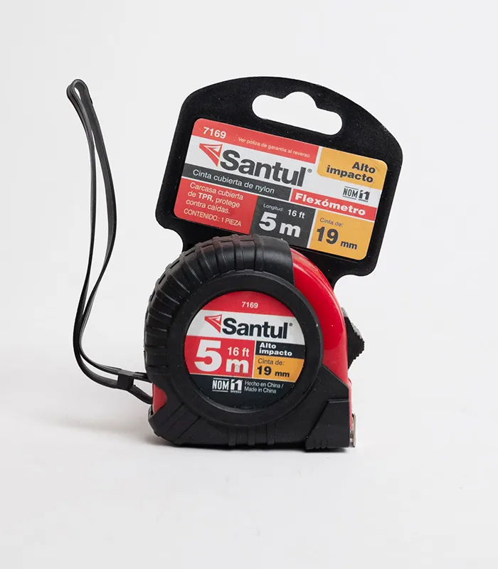 Flexómetro 5 m x 19 mm Contra Impacto SANTUL - 7169