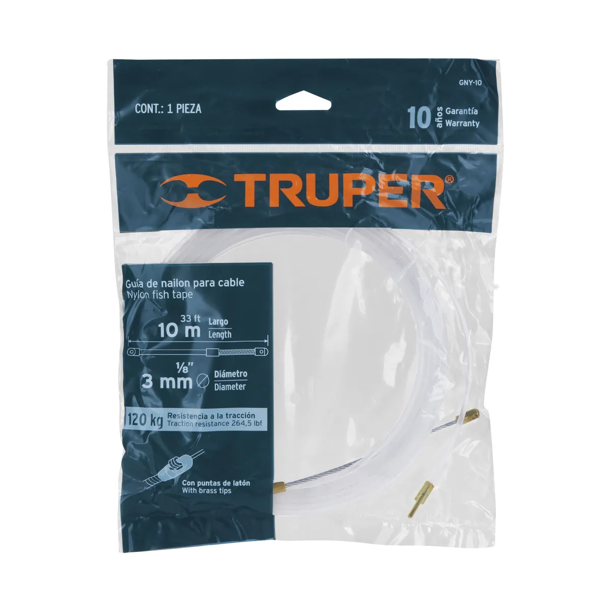 Guía de Nylon para Cable 10 m Truper - 17755