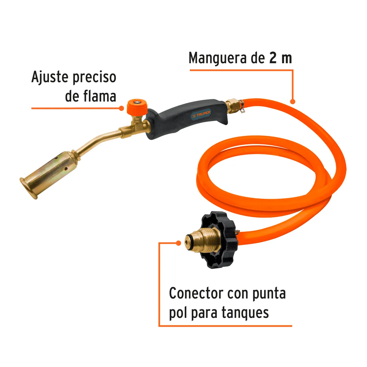 Soplete con Manguera para Gas 7/8" 200 PSI Truper - 16920