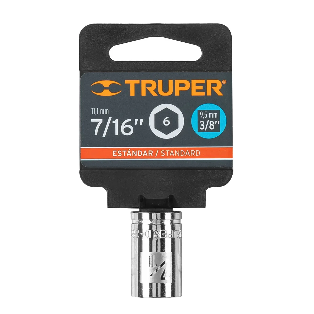 Dado de 7/16" 6 Puntas Cuadro 3/8" Truper - 13608