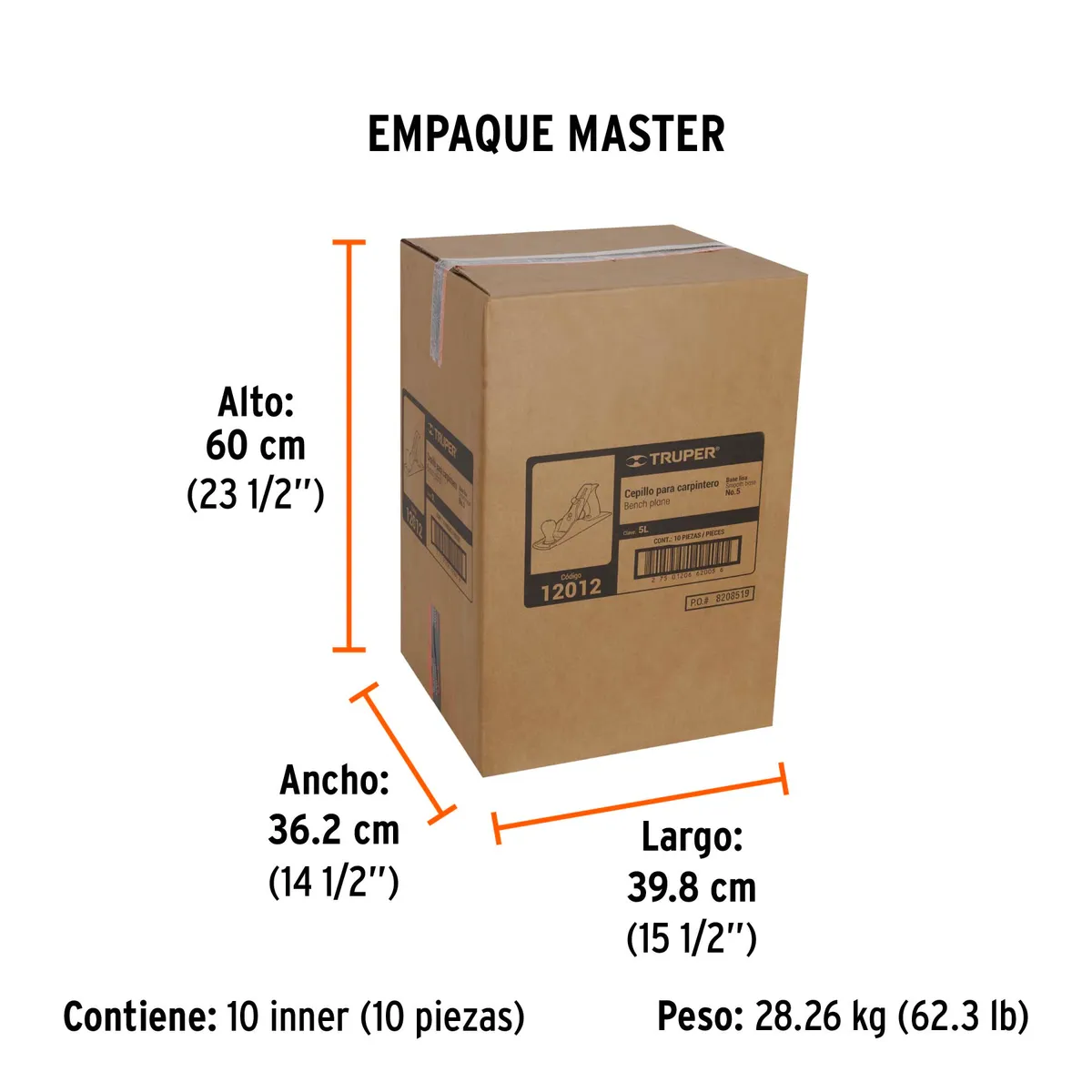 Cepillo Carpintero Base Lisa #5 Truper - 12012