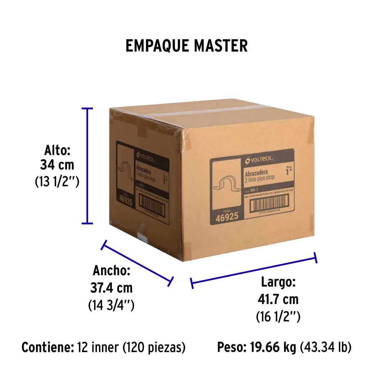 Bolsa con 10 Abrazaderas Omega 1" para Tubo Pared Delgada Truper - 46925