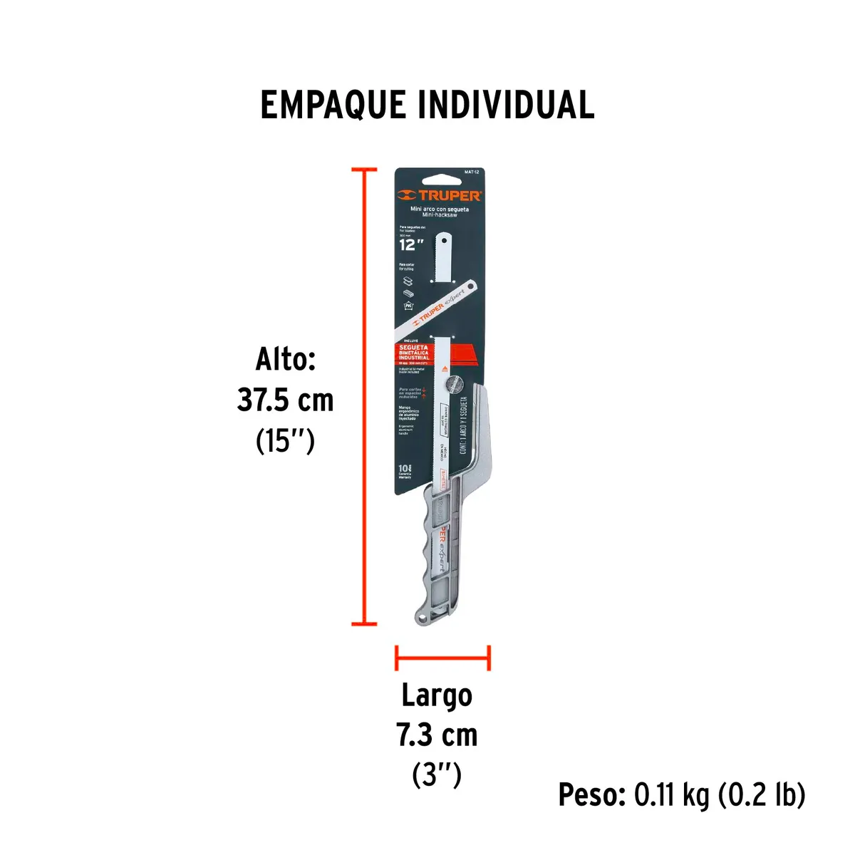 Mini Arco de Aluminio 12" para Segueta Truper - 10236