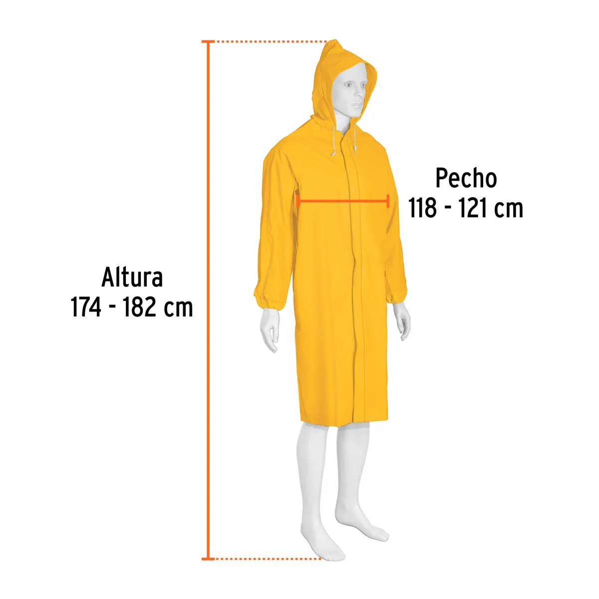 Gabardina Impermeable Doble Capa Talla G Truper - 14415