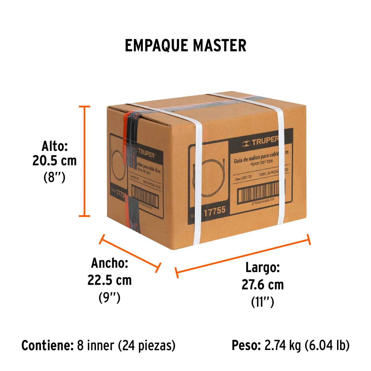Guía de Nylon para Cable 10 m Truper - 17755