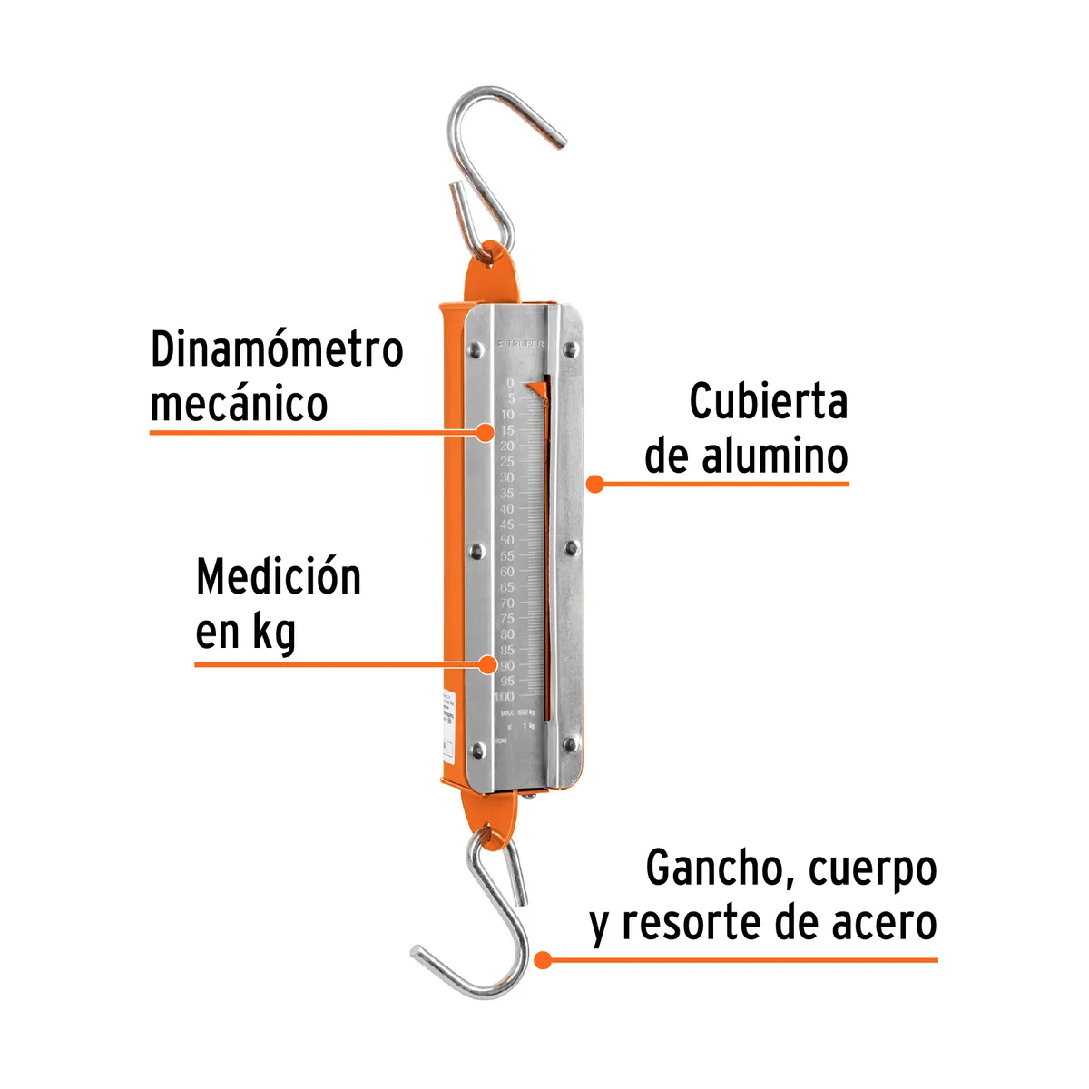 Báscula Romana de Resorte 100 kg Truper - 17088