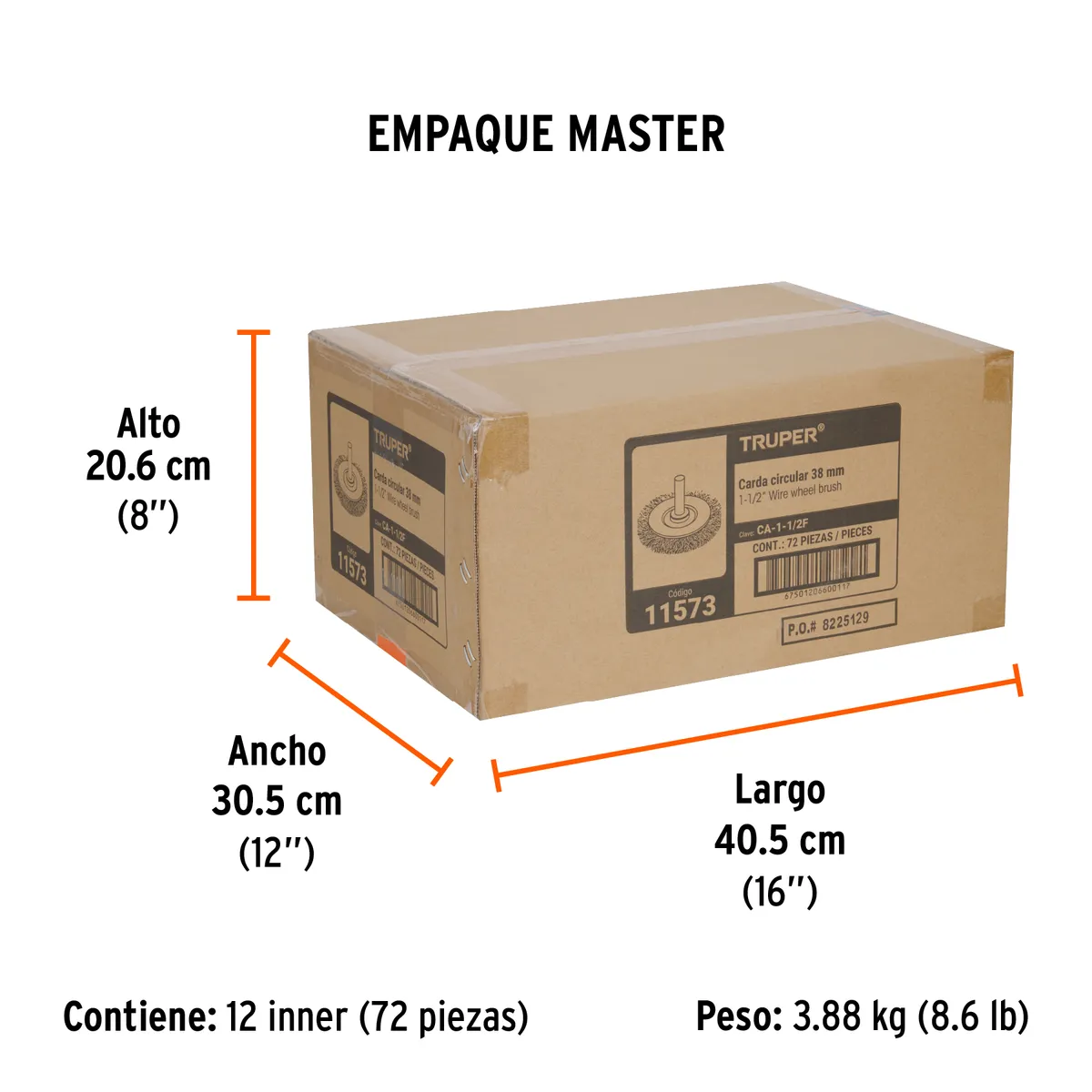 Carda Circular 1 1/2" Fino CA-1-1/2F Truper - 11573