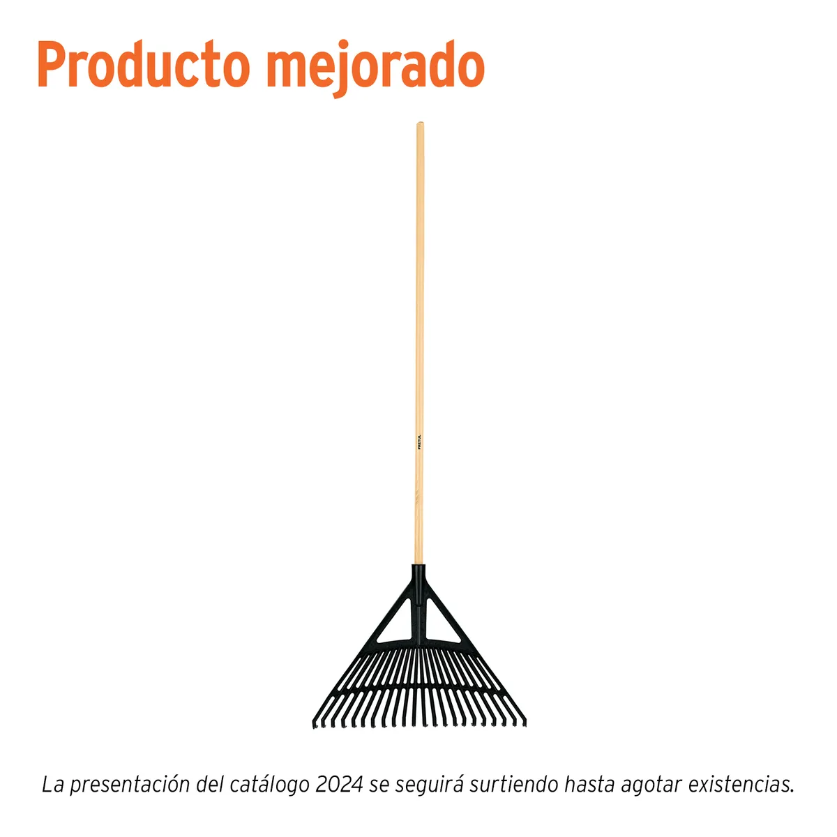 Escoba Plástica para Jardín 22 Dientes con Mango de 48" Pretul - 21430