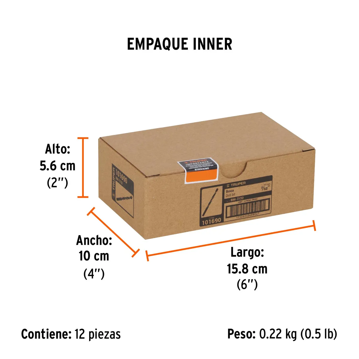 Broca con Punta Centradora para Madera 7/32" Truper - 101690