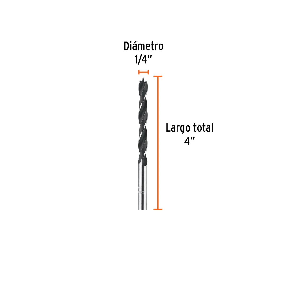 Broca con Punta Centradora para Madera 1/4" Truper - 101691