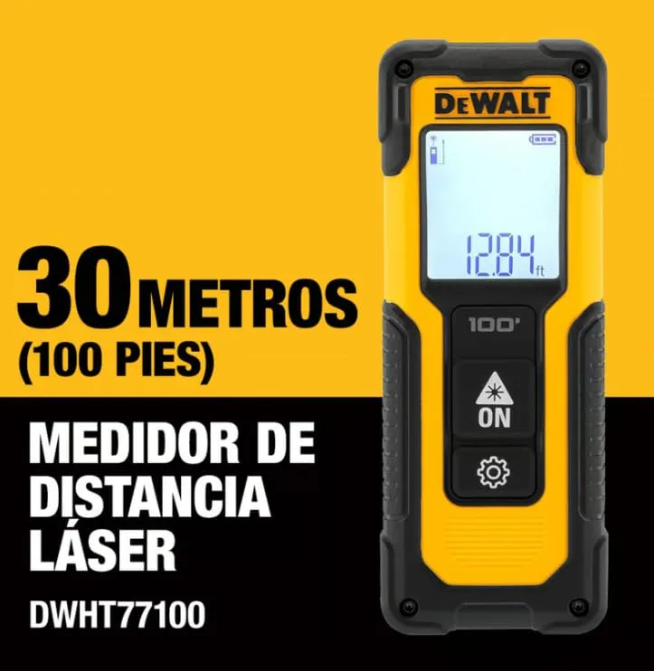 Distanciómetro Láser 30 Metros DeWalt DWHT77100