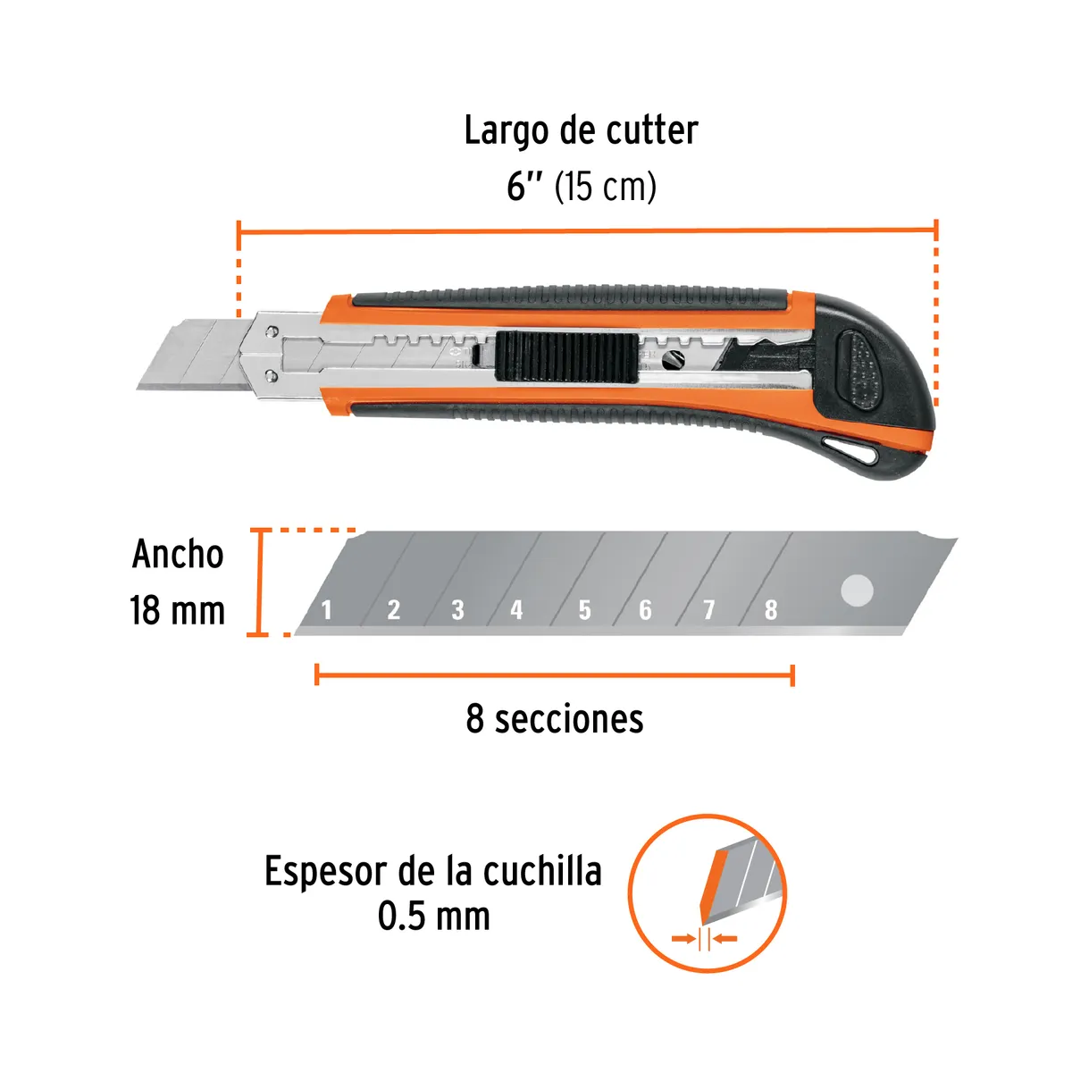 Navaja Retráctil Cutter CUT-6X Truper - 16977