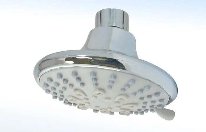 Regadera Asia Redonda 4" con 5 Tipos de Chorro Rugo - 44AB