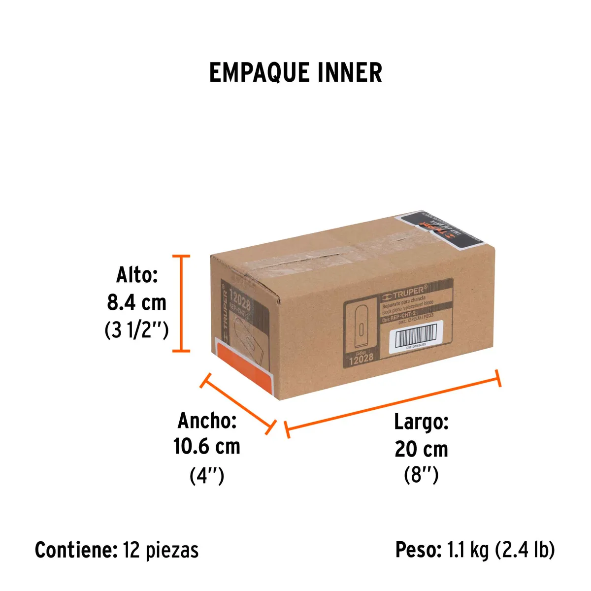 Repuesto de Cuchilla para Cepillo CH-7 Truper - 12028
