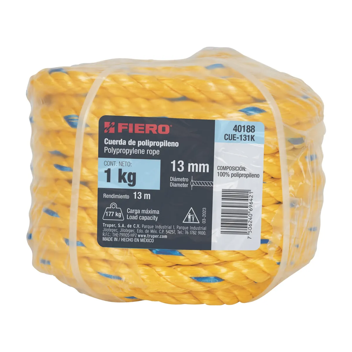 Rollo de 1 kg de Cuerda 13 mm CUE-131K Truper - 40188