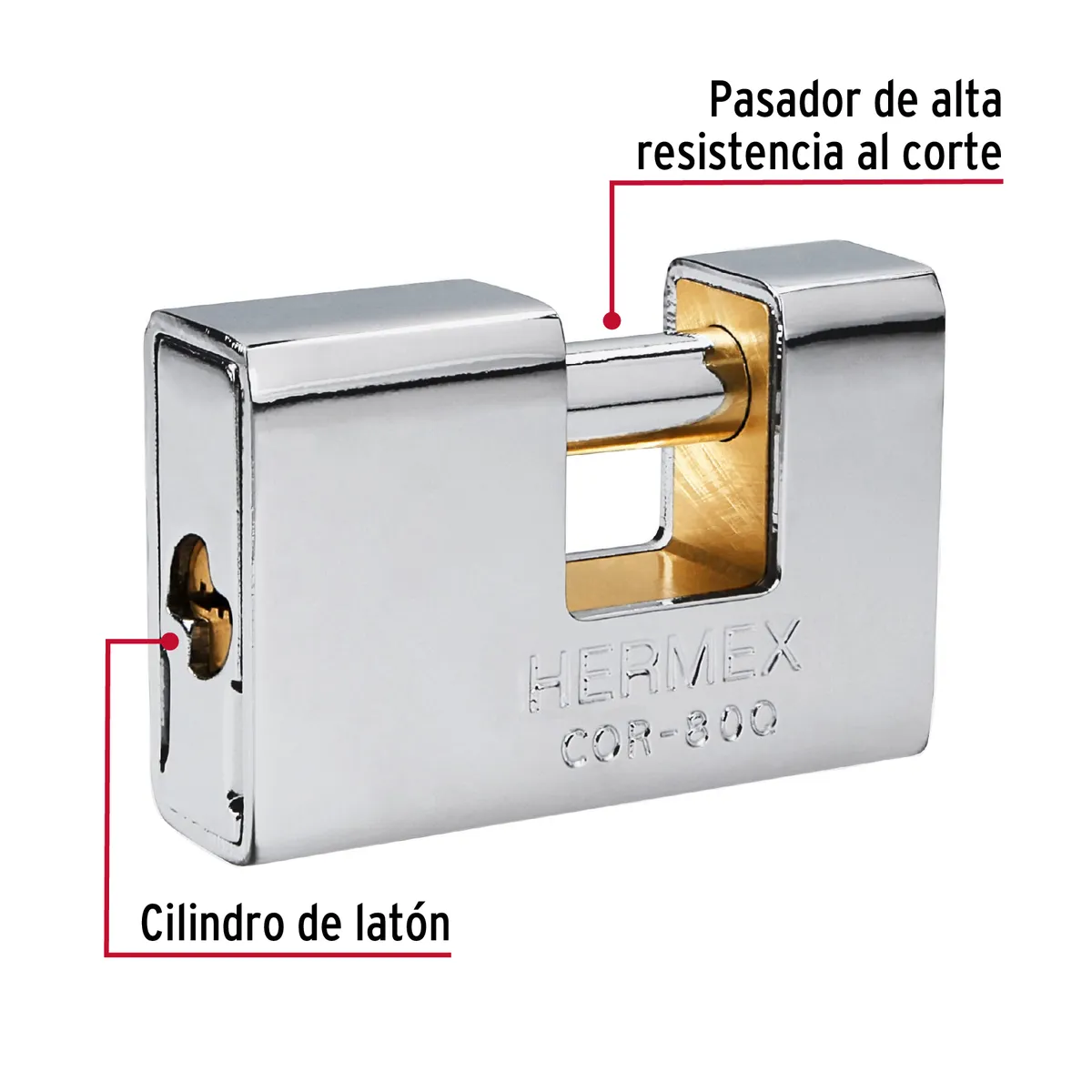 Candado Antipalanca 80 mm Blindado Truper - 43352