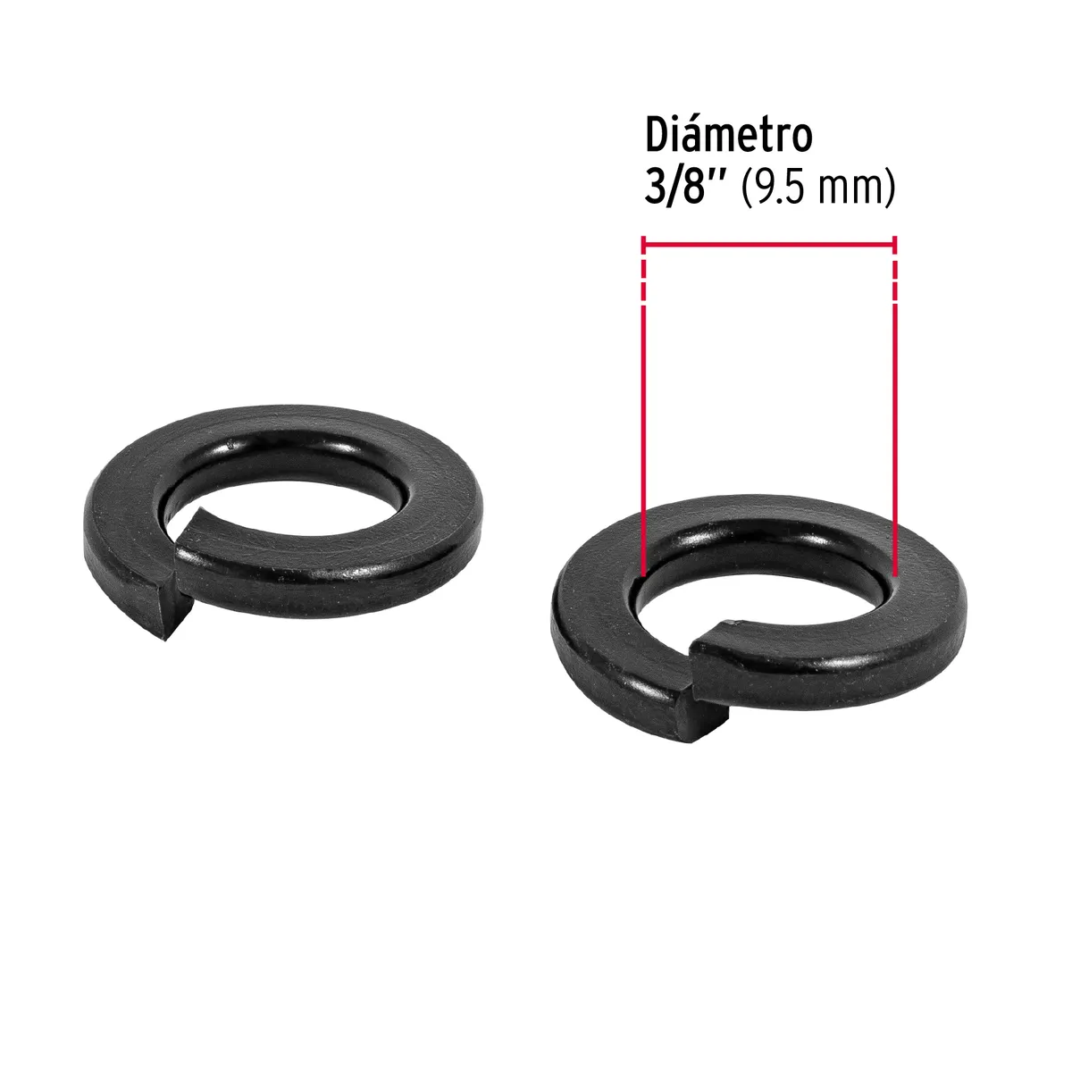 Bolsa con 150 Arandelas de Presión de 3/8" Fiero - 44688