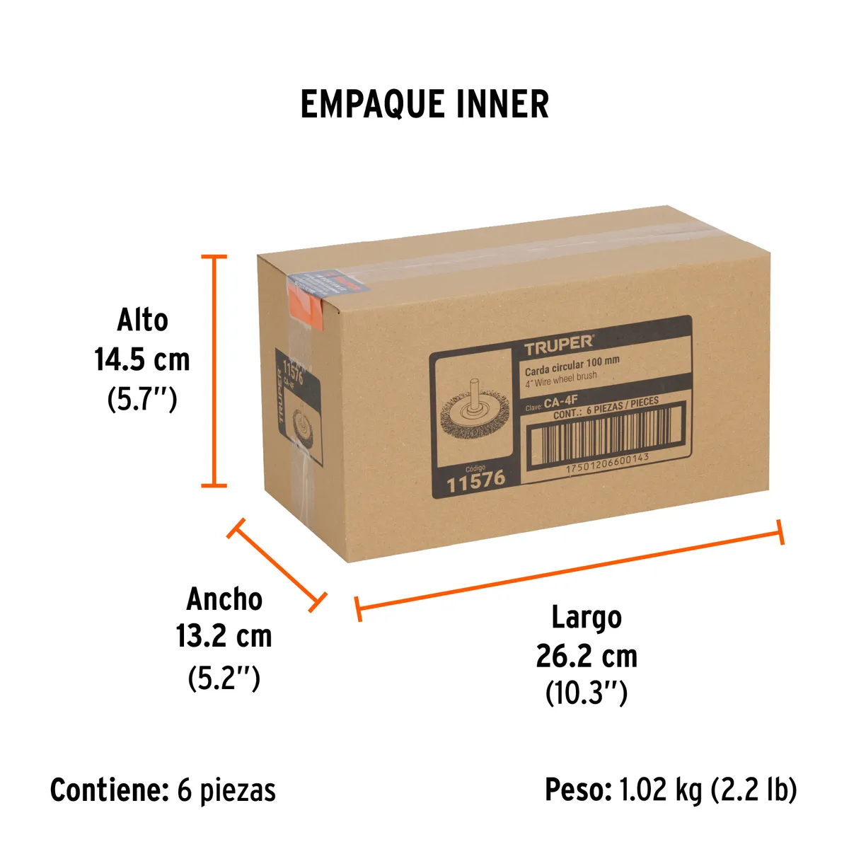 Carda Circular 4" Fino Truper CA-4F - 11576