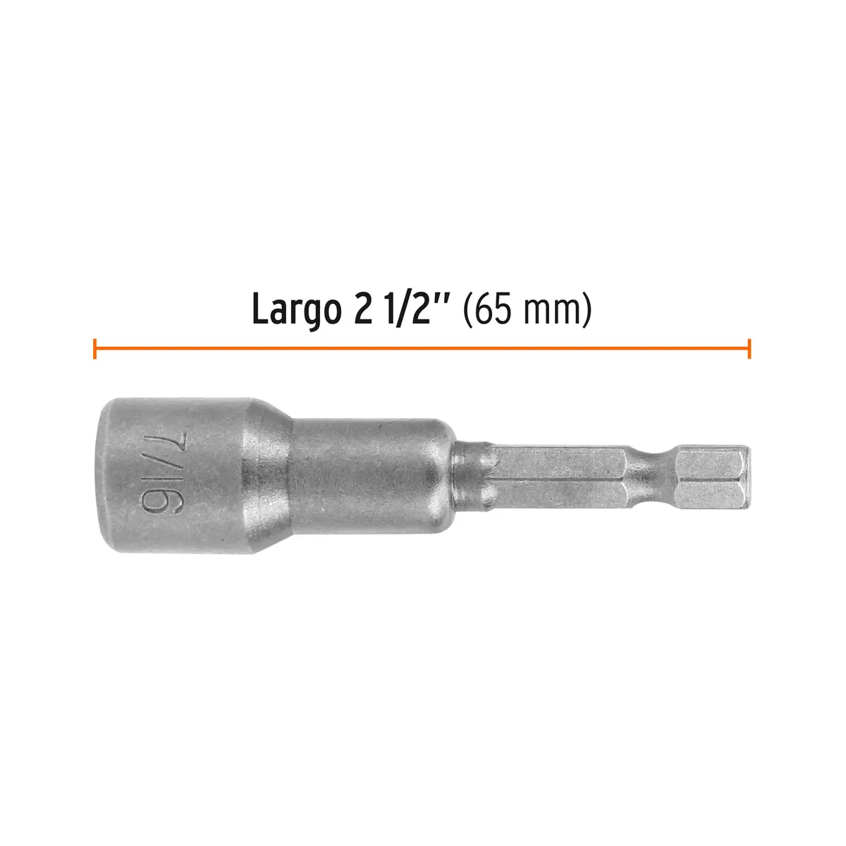 Estuche con 5 Dados Magnéticos 7/16" x 2 1/2" Truper - 12943