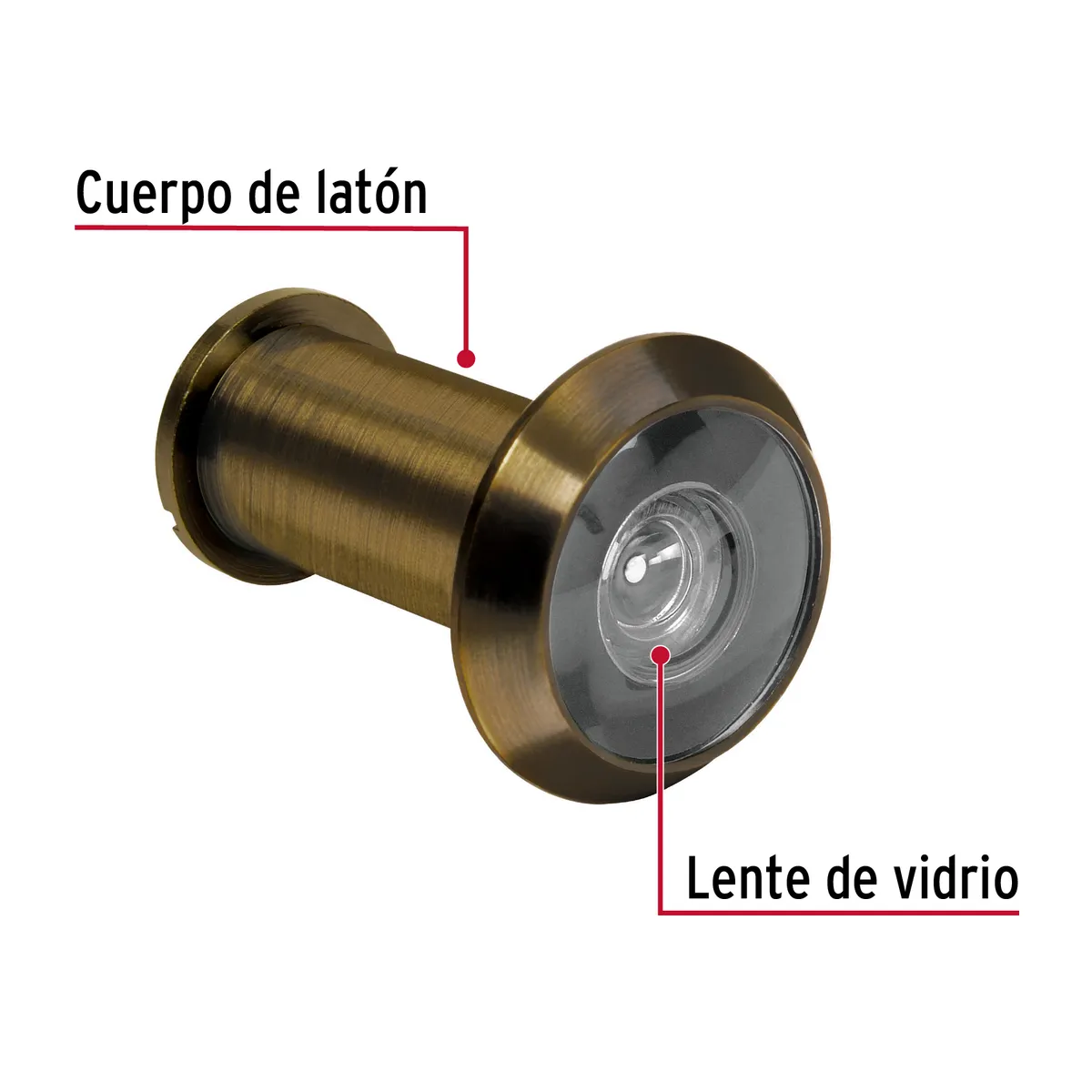 Mirilla de Seguridad Latón Antiguo MIRI-2 Truper - 43673