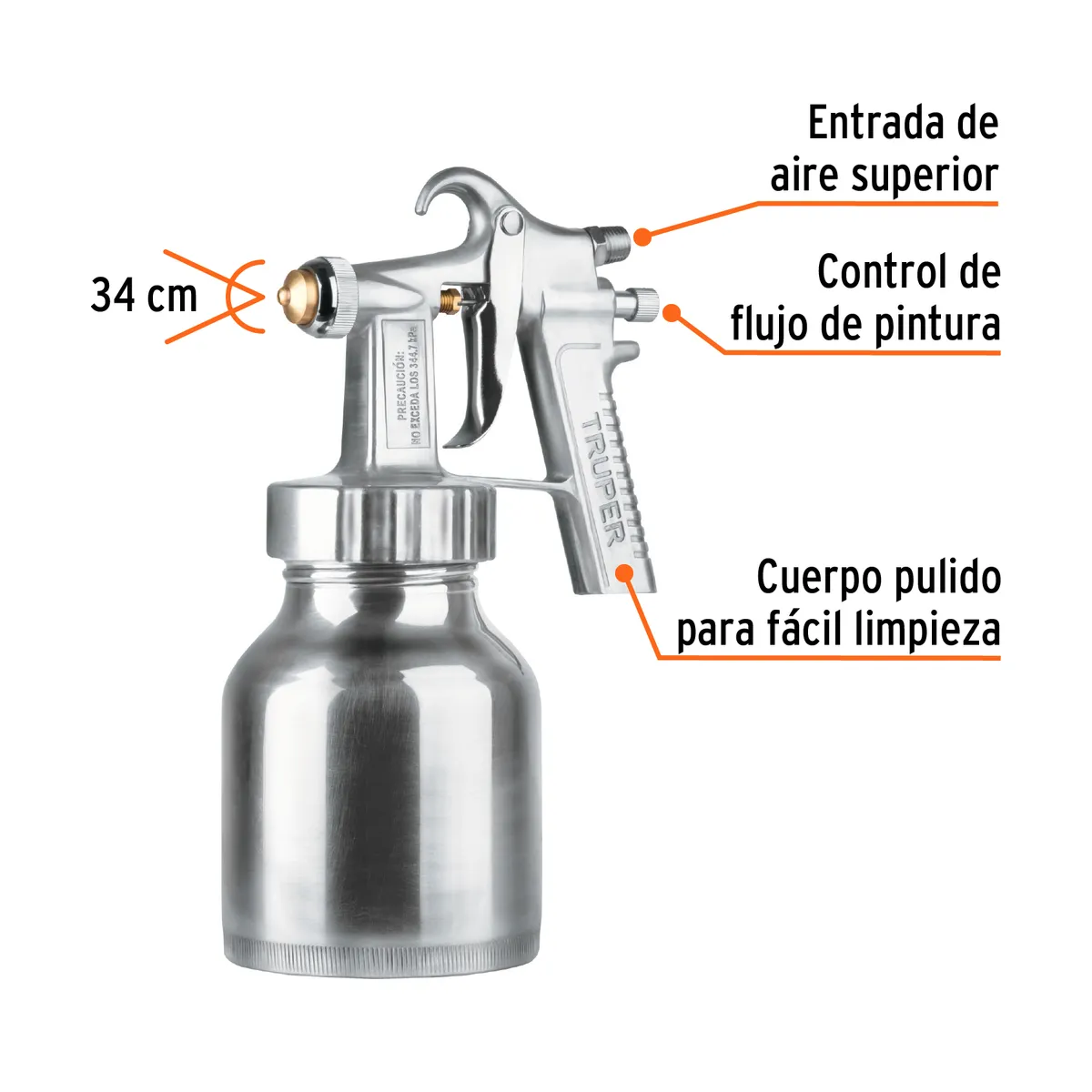 Pistola para Pintar de Baja Presión PIPI-210 Truper - 14036