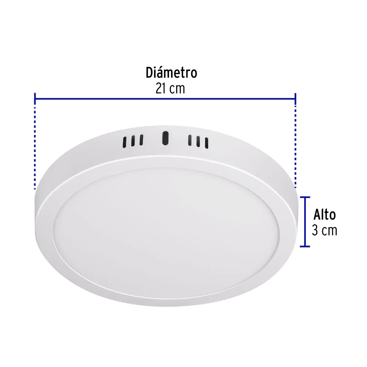 Luminario LED Redondo Blanco 3000 K 18 W Volteck - 48258
