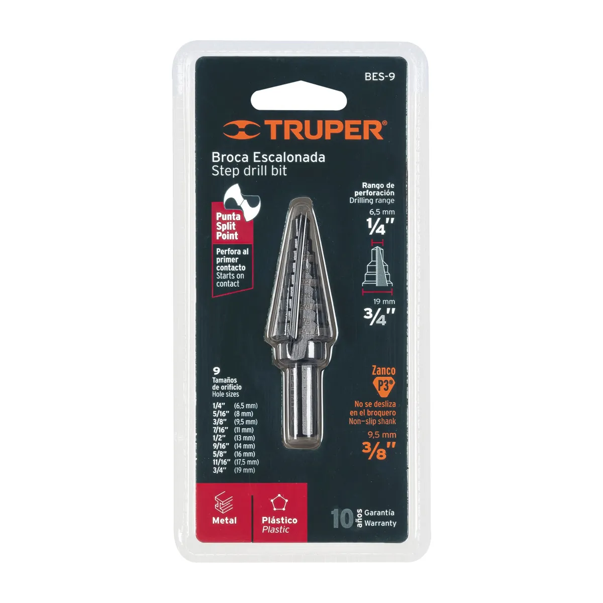 Broca Escalonada 9 Escalones Truper - 12123