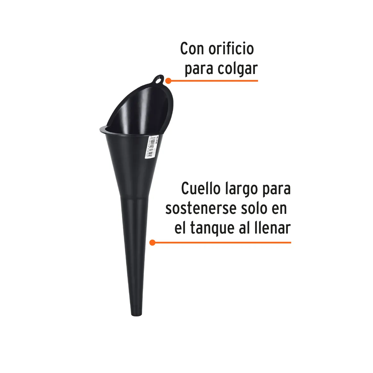 Embudo de Plástico 250 ml Cuello Rígido Truper - 11205