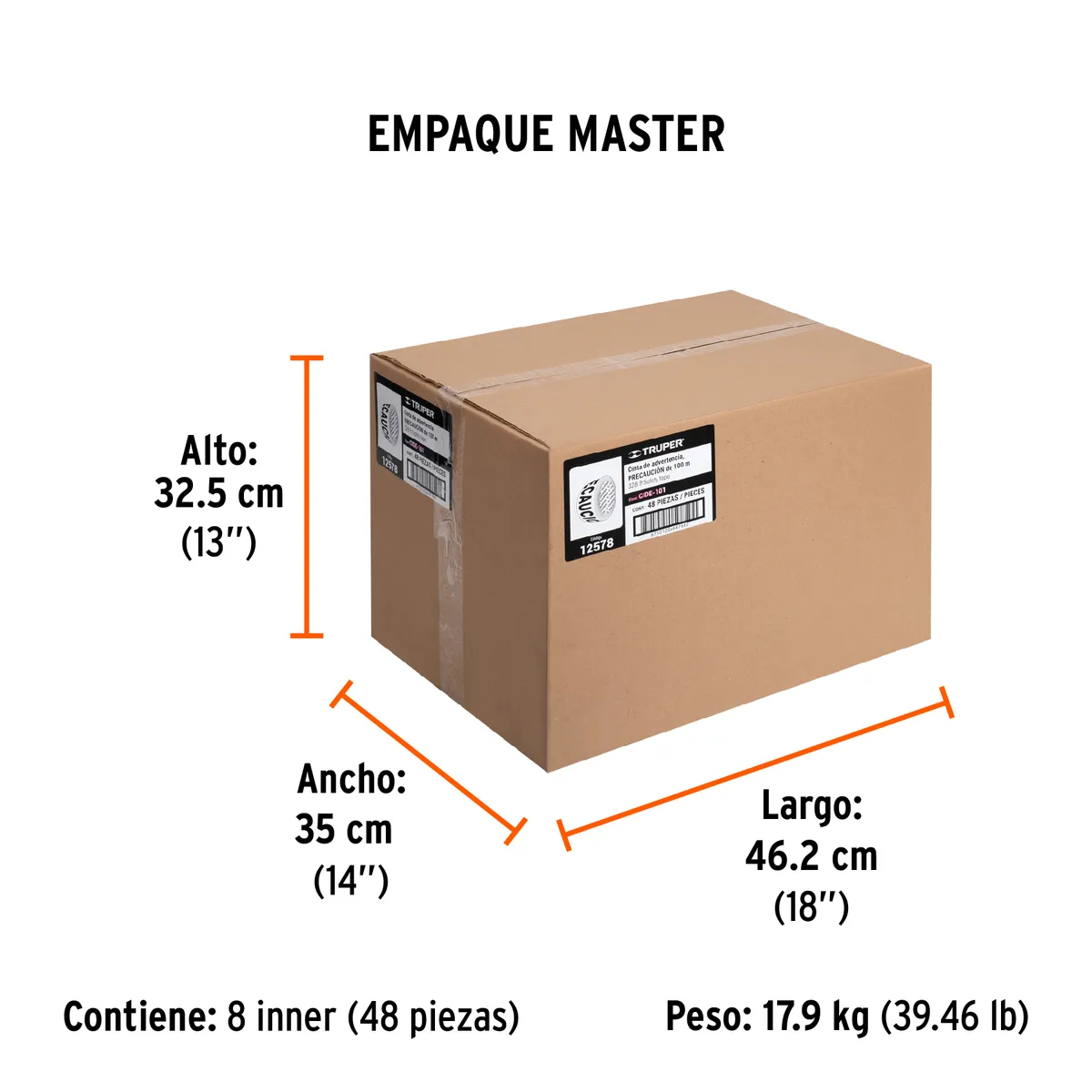 Cinta "Precaución" 100 m CIDE-101 Truper - 12578