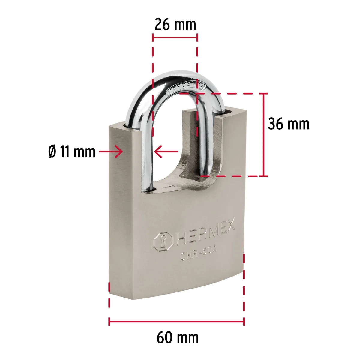 Candado de Hierro 60 mm con Coraza Truper - 43314