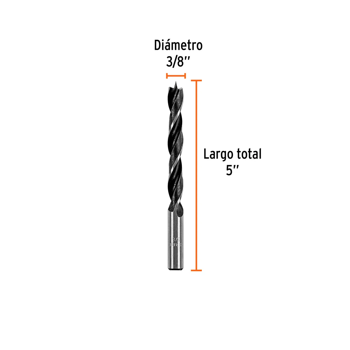 Broca con Punta Centradora para Madera 3/8" Truper - 101694