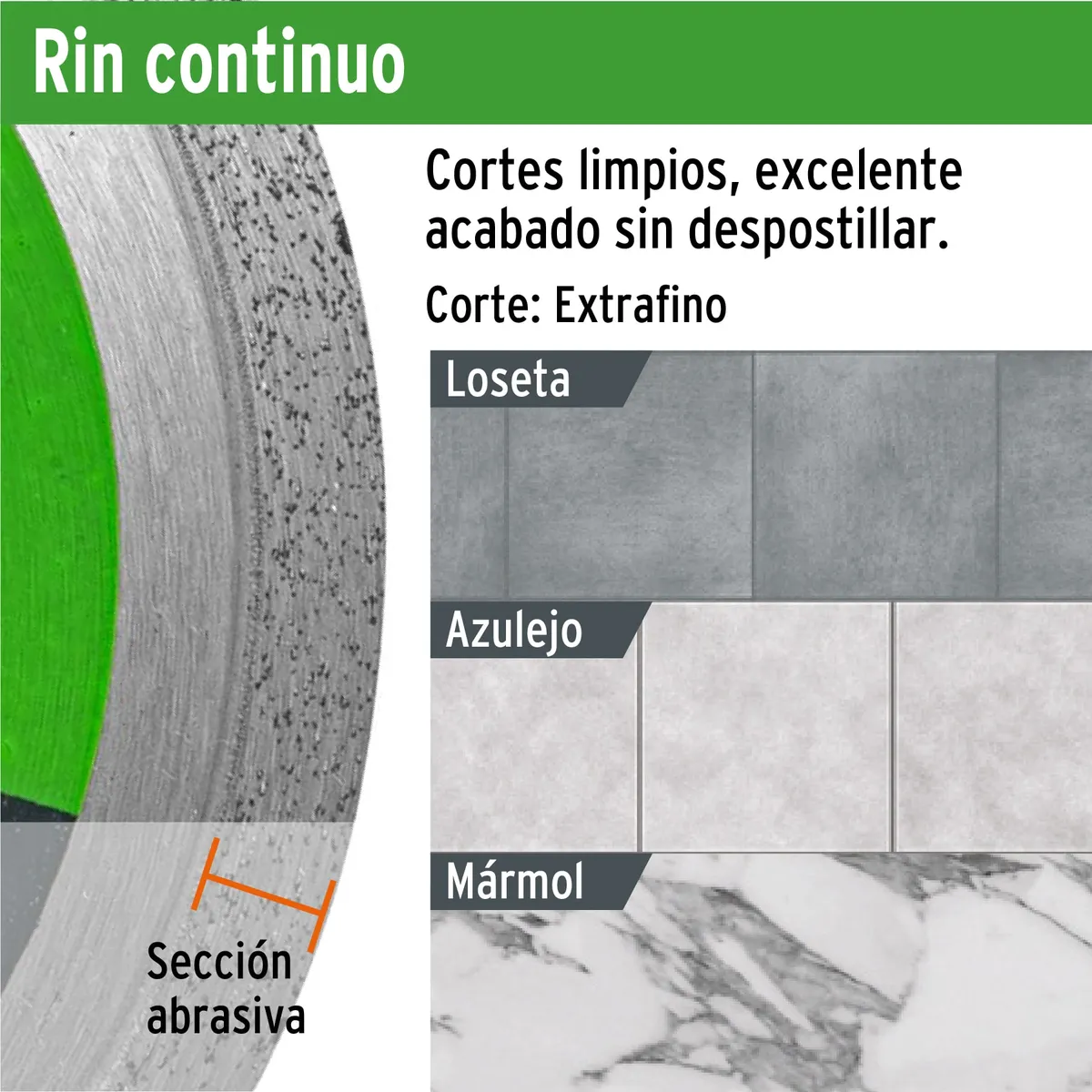 Disco de Diamante Continuo 4 1/2" DID-145 Truper - 12977