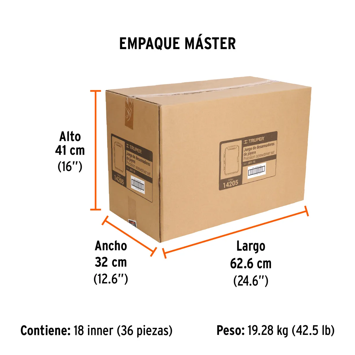 Juego de 15 Desarmadores de Precisión Truper - 14205