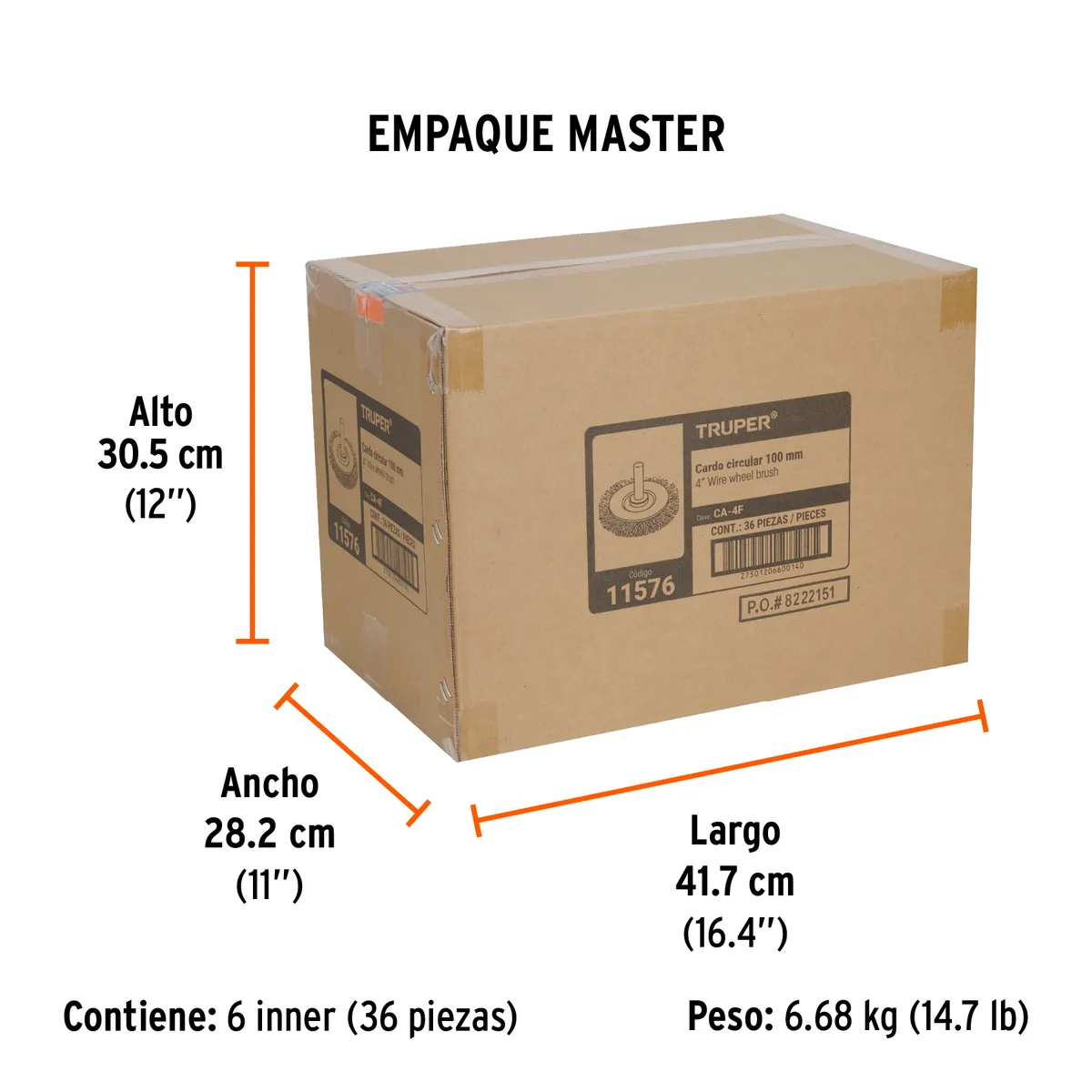 Carda Circular 4" Fino Truper CA-4F - 11576