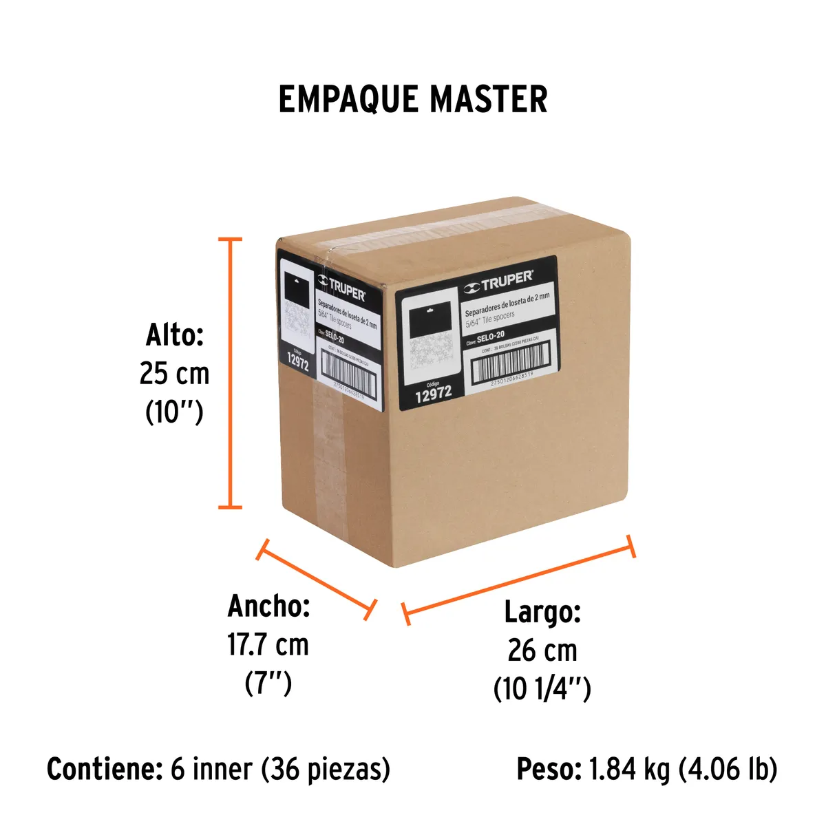 Bolsa con 200 Separadores de Loseta 2 mm Truper - 12972