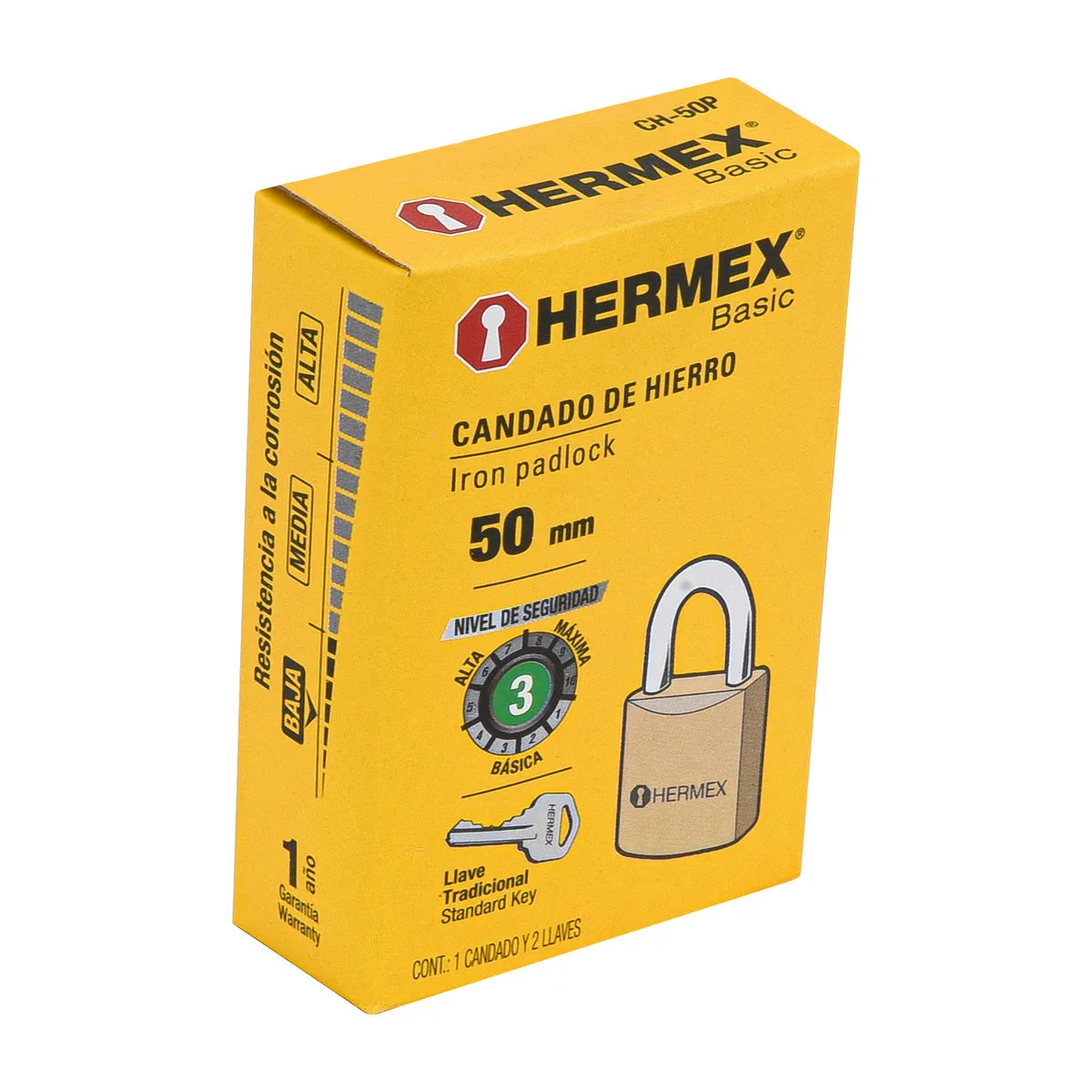 Candado de Hierro 50 mm Hermex - 23519