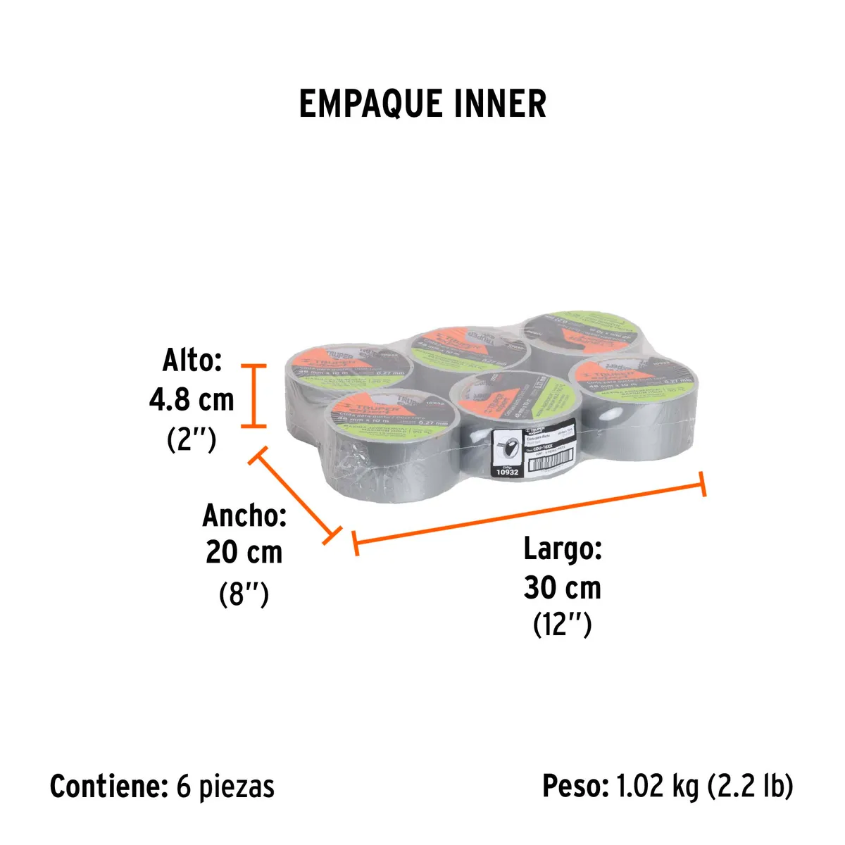 Cinta para Ducto 10 m Espesor 0.27 mm Truper Expert - 10932