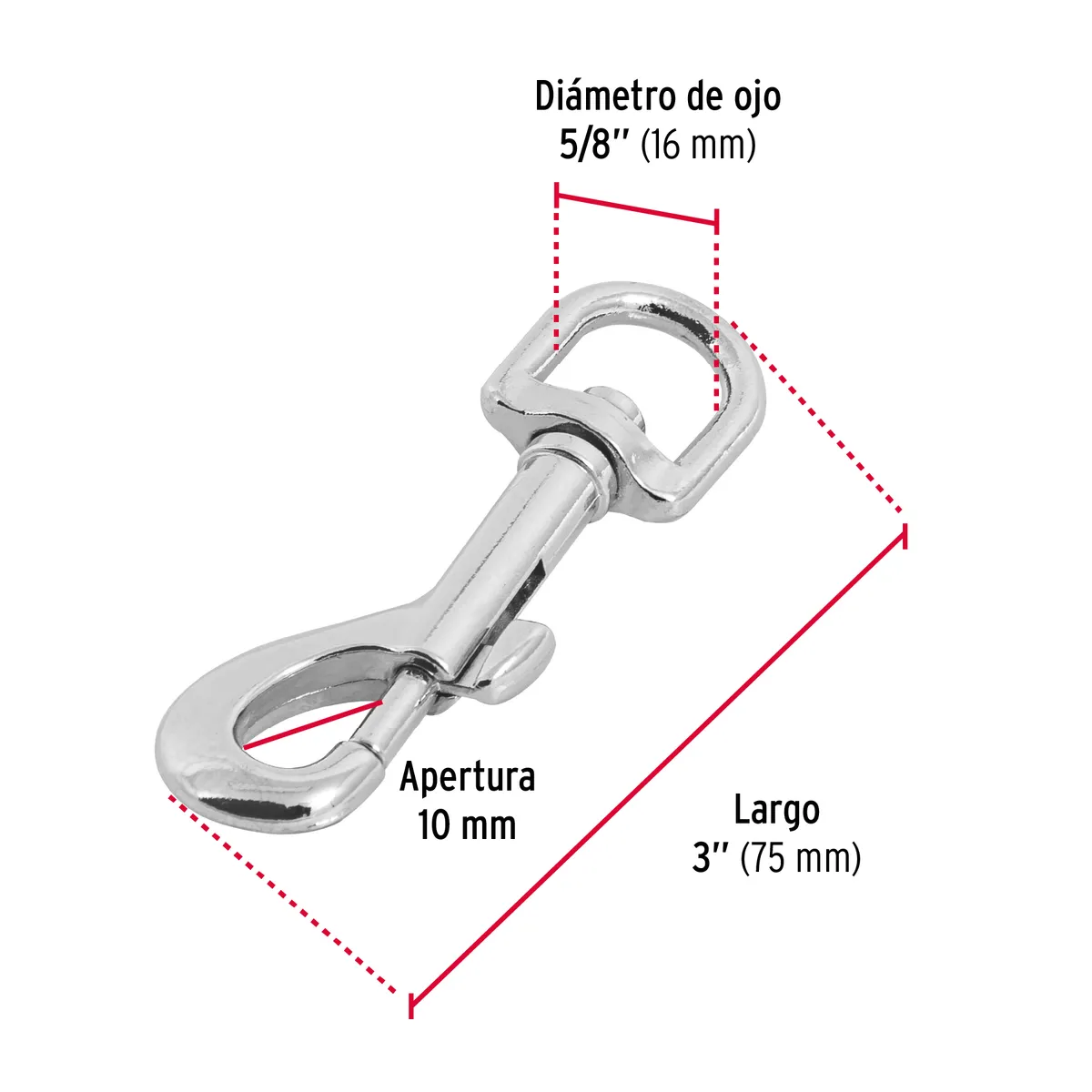 Bandola de Zinc Giratoria 5/8" Fiero - 44031