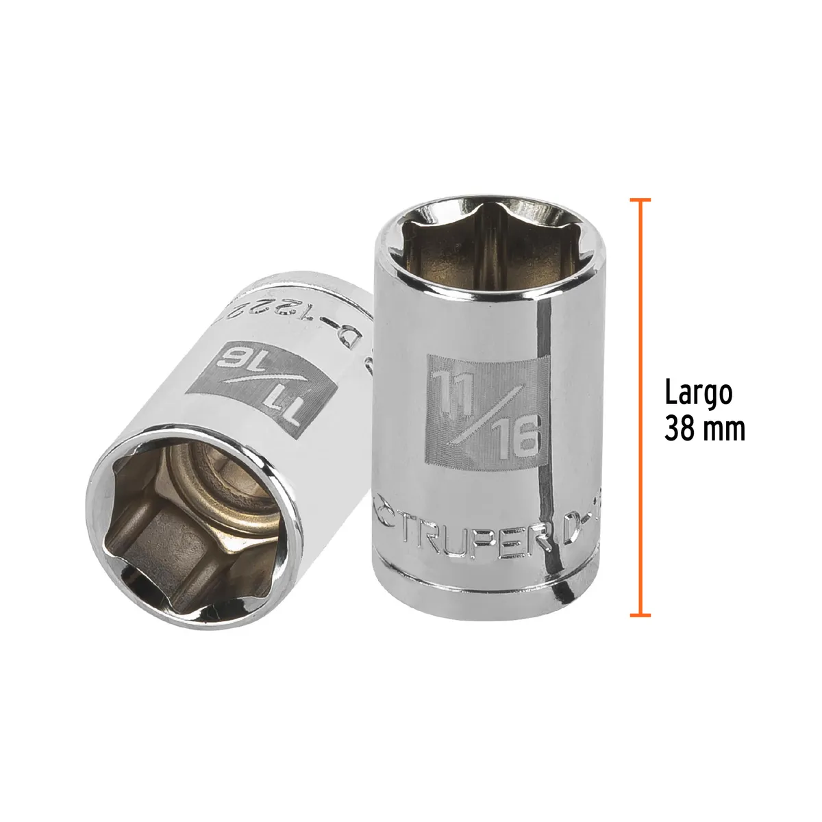 Dado de 11/16" 6 Puntas Cuadro 1/2" Truper - 13235