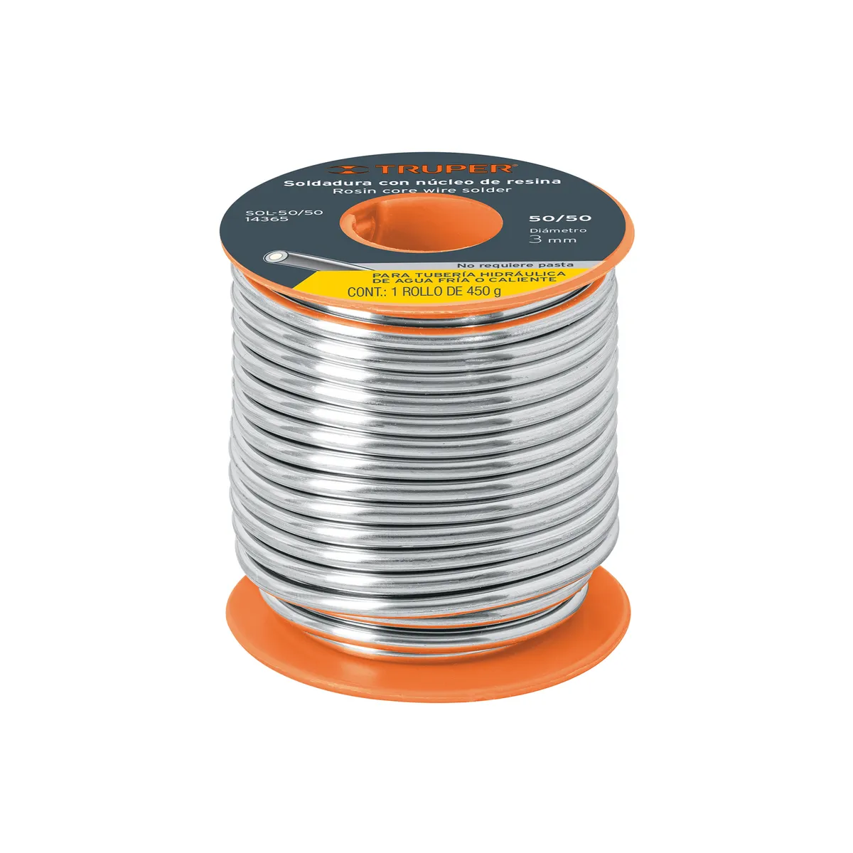 Soldadura Núcleo de Resina 50/50 Tubo Hidráulico 450 g Truper - 14365