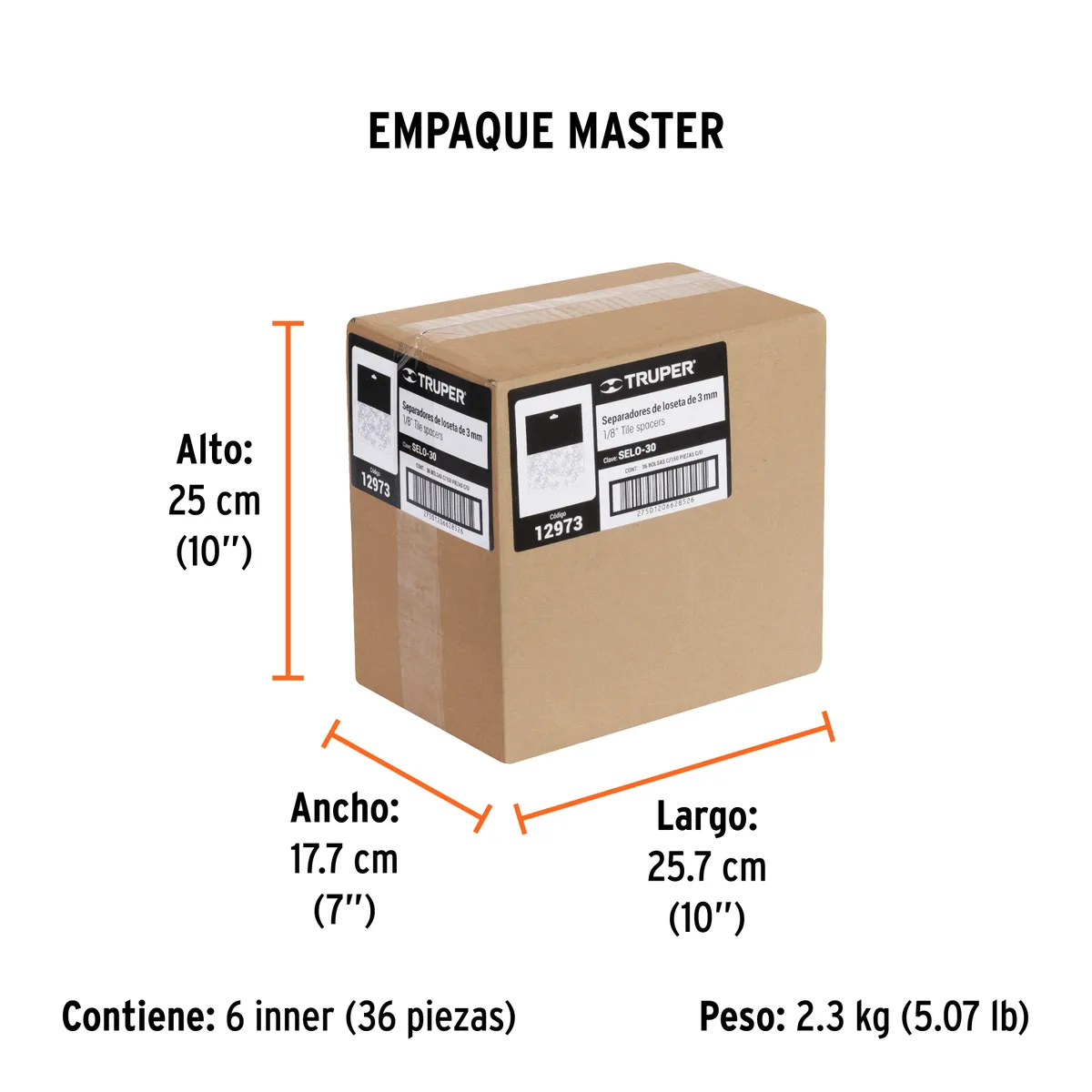 Bolsa con 200 Separadores de Loseta 3 mm Truper - 12973