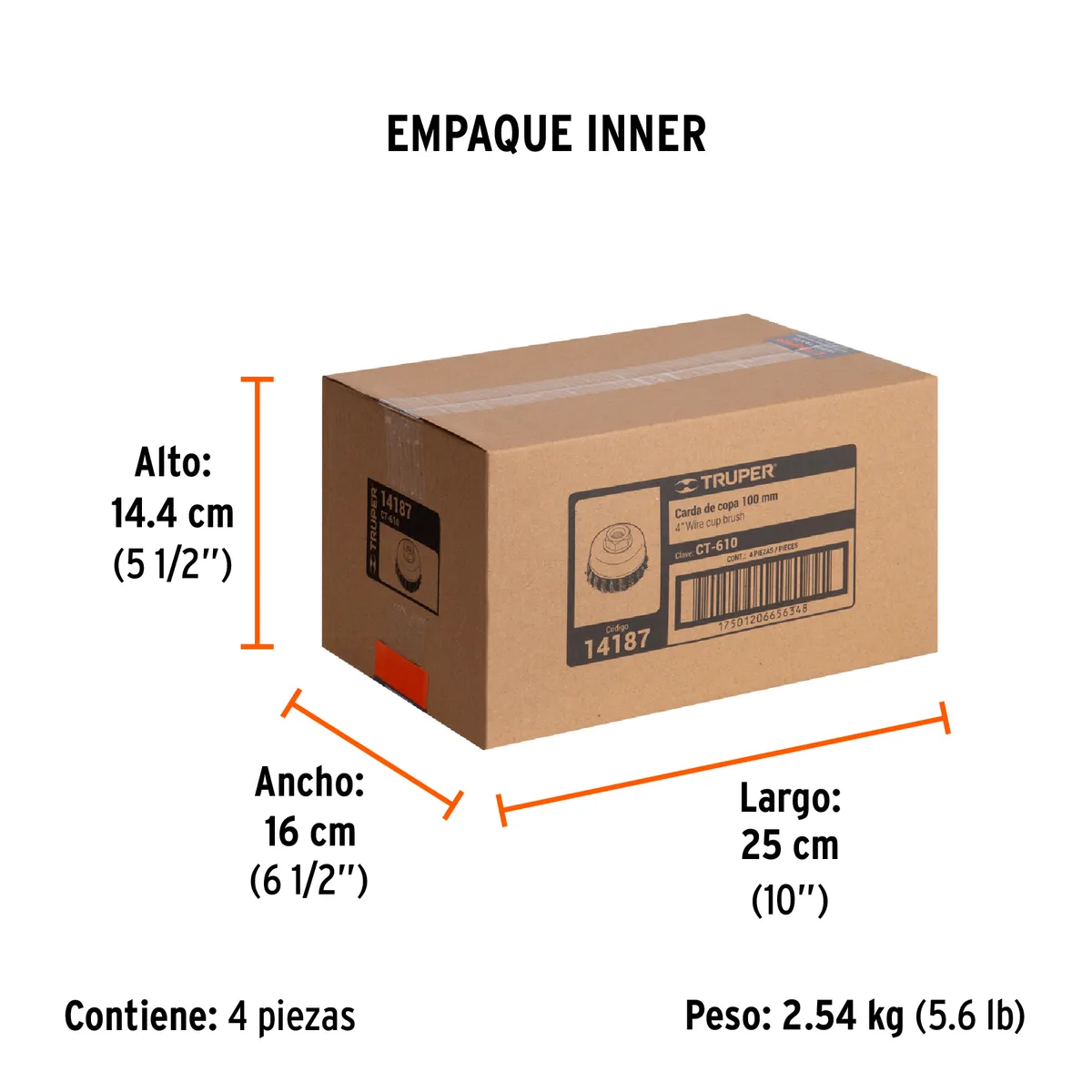 Carda Copa 4" Truper CT-610 - 14187